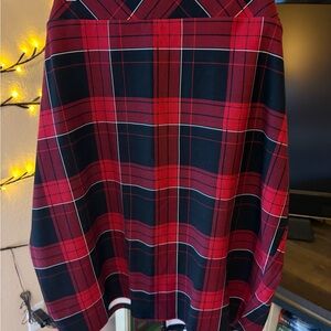 Torrid Red and Black Plaid A-Line Skirt